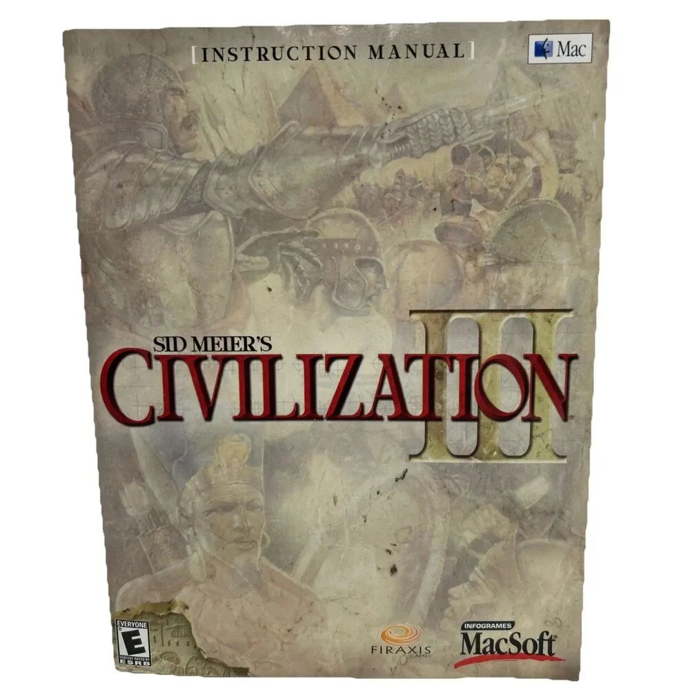 🔥Vintage - Sid‎ Meier's Civilization III Instruction Booklet MAC (Manual Only)